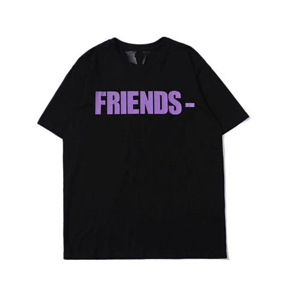 VLONE PURPLE FRIENDS LOGO BLACK TEE (NEW)