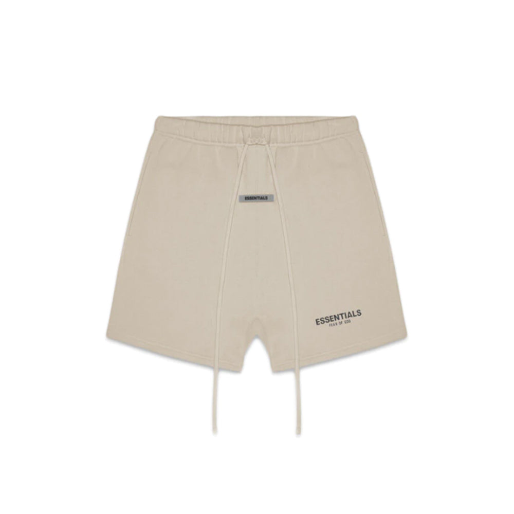 FEAR OF GOD FOG ESSENTIALS REFLECTIVE OLIVE FLEECE SHORTS (NEW)