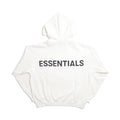 FEAR OF GOD FOG ESSENTIALS FW19 3M REFLECTIVE LOGO PULLOVER HOODIE WHITE (NEW)