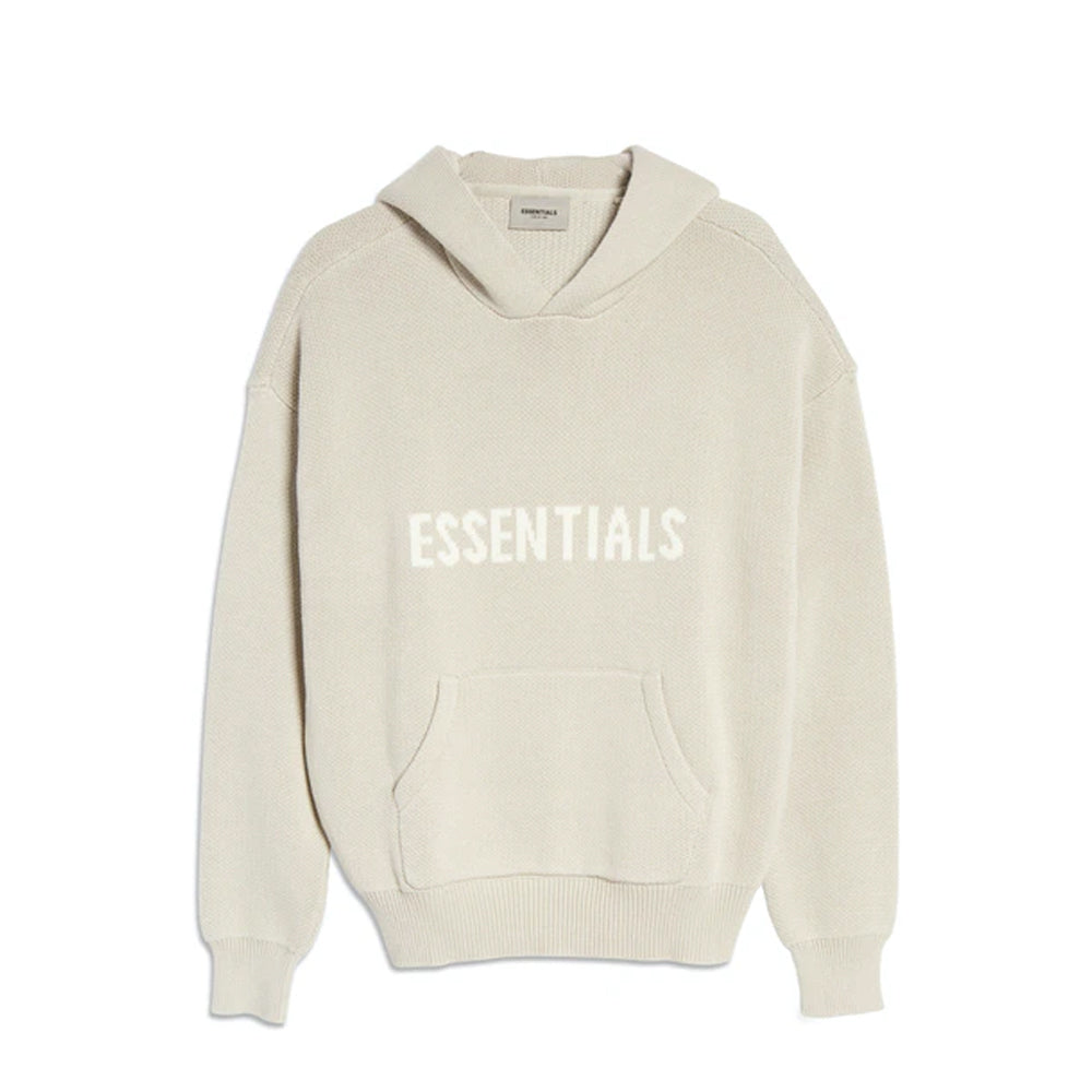 FOG ESSENTIALS SS21 KNIT HOODIE NORDSTROM EXCLUSIVE STONE (NEW) - -