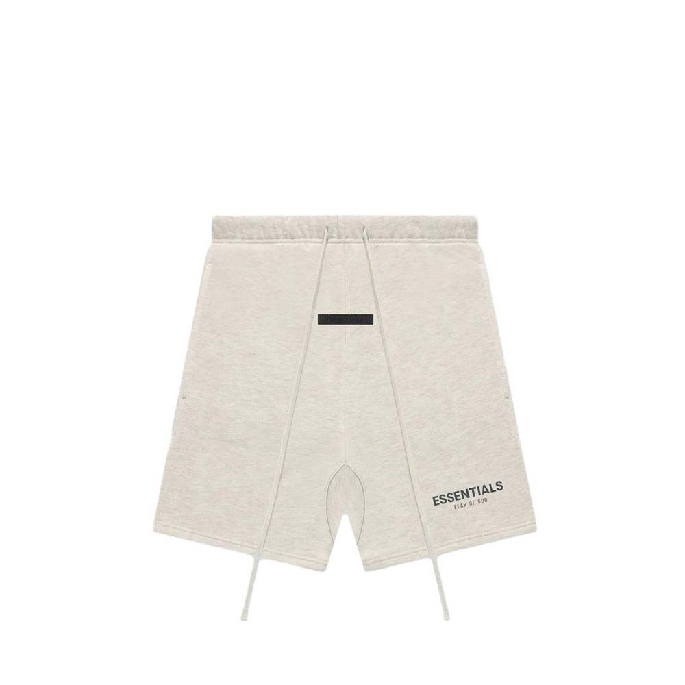 FEAR OF GOD FOG ESSENTIALS FW21 SWEAT SHORTS LIGHT HEATHER OATMEAL (NEW) -