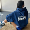 MR WINSTON VINTAGE NAVY PUFF HOODIE (NEW)